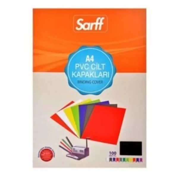 Sarff Cilt Kapağı Plastik Opak A4 160 MIC Siyah  (100 lü) 15201013 ürün görseli 1