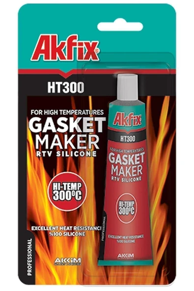 Ht300 Yüksek Isı Silikonu Sıvı Conta 50ml Tüp Kırmızı ürün görseli 1