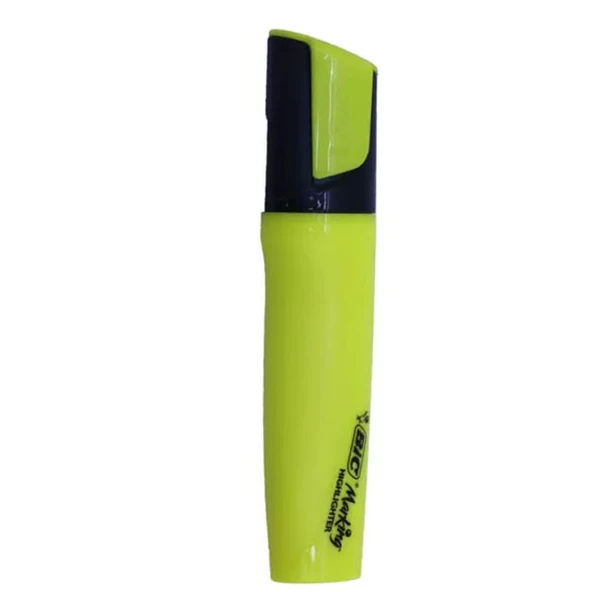 Bic Fosforlu Kalem MarKing Flat HighLighter 12 Lİ Sarı 968583 ürün görseli 1