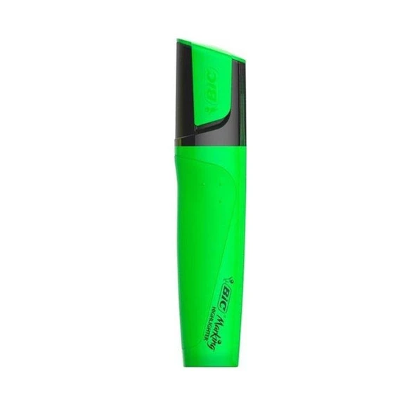 Bic Fosforlu Kalem MarKing Flat HighLighter 12 Lİ Yeşil 968584 ürün görseli 1