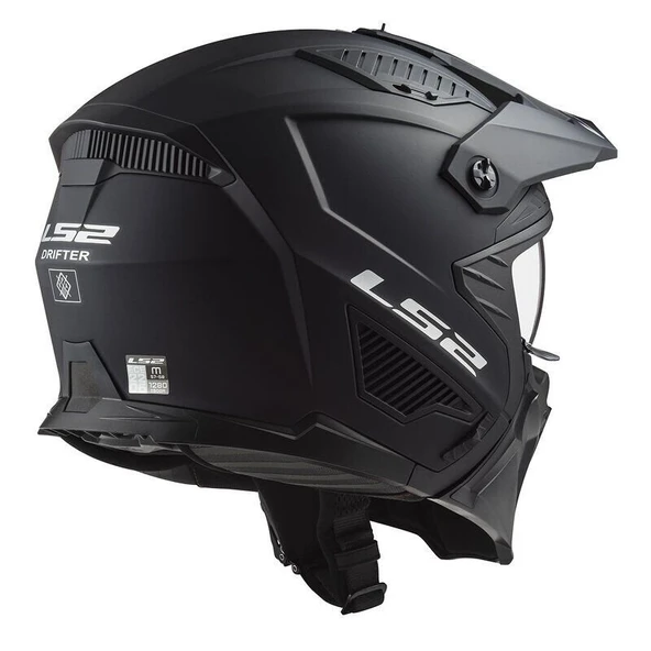 KAPALI KASK LS2 DRIFTER MAT SİYAH ORJİNAL L - Resim 4