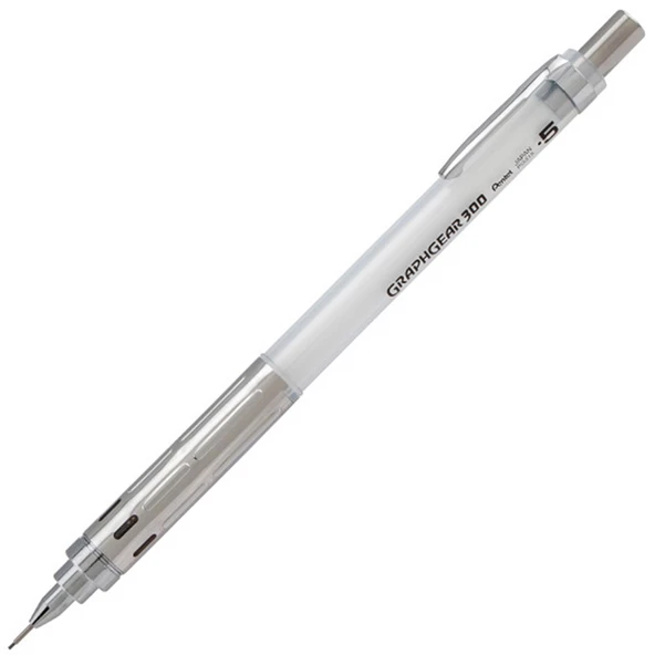 Pentel Teknik Çizim Ve Yazı Versatili 0.5 MM Beyaz GraphGear 300 ürün görseli 1
