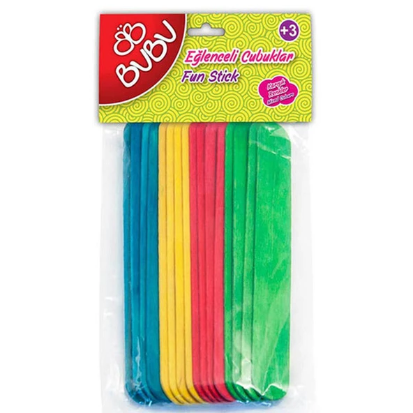Bu-Bu Eğlenceli Çubuklar Renkli 15x1,8 CM BUBU-HS0014 ürün görseli 1