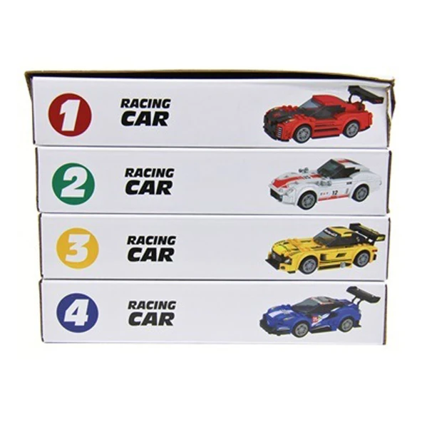 Ctoy Mini Blok Model Araba (628/1-2-3-4) 4 lü Stand - Resim 2