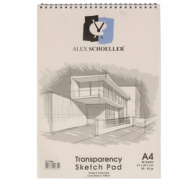 Alex Schoeller Aydınger Defter Eskiz Spiralli 30 YP A4 50/55 GR ALX-864 ürün görseli 1