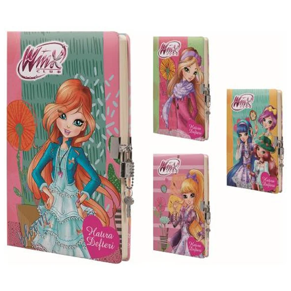 Gıpta Hatıra Defteri Winx Kilitli İp.Dkş.Sert Kapak 14x20 96 YP ürün görseli 1