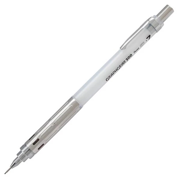 Pentel Teknik Çizim Ve Yazı Versatili 0.7 MM Beyaz GraphGear 300 ürün görseli 1