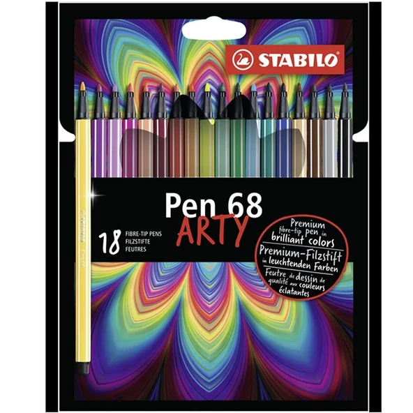 Stabilo Keçe Uçlu Boya Kalemi Pen 68 Arty 18 Renk ürün görseli 1