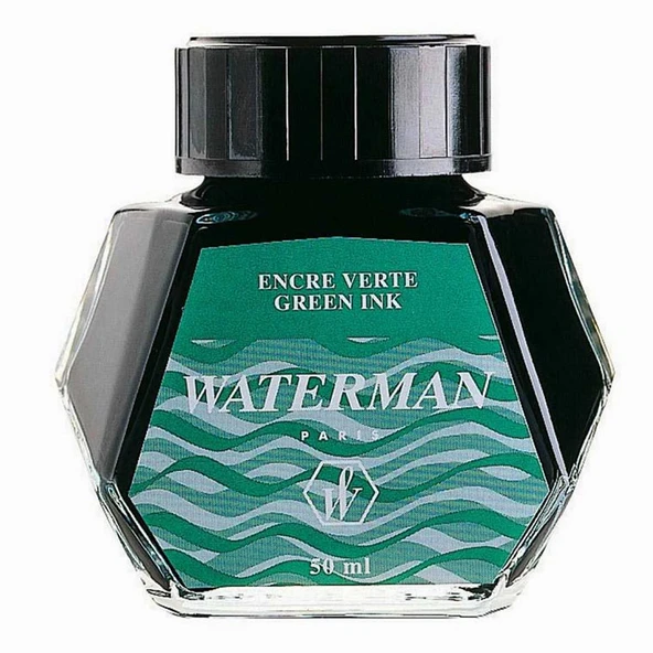 Waterman Dolma Kalem Mürekkebi Cam Şişede 50 ML Yeşil S0110770 ürün görseli 1