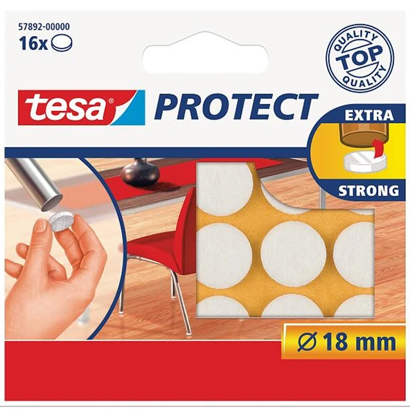 Tesa Zemin Koruyucu Daire Keçe Beyaz 16x18 MM x ürün görseli 1