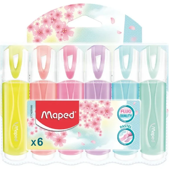 Maped Fosforlu Kalem Pastel Renk 6 LI 742558 ürün görseli 1