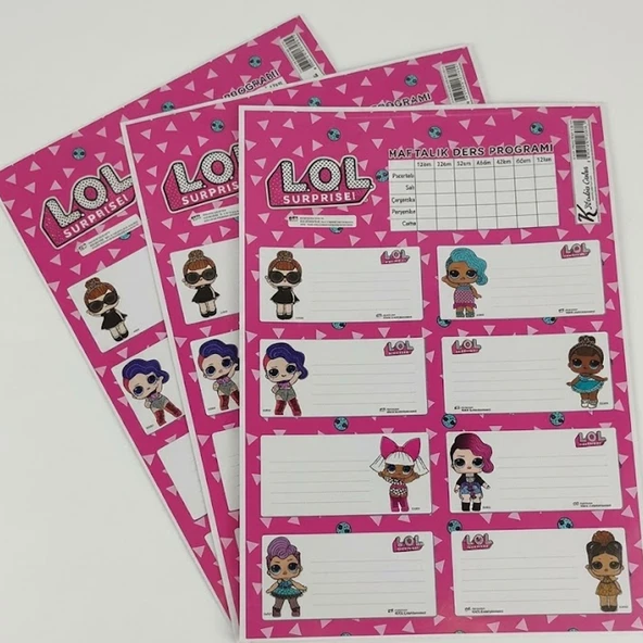 L.o.l. Tweens Ders Programlı 3lü Etiket - Resim 2