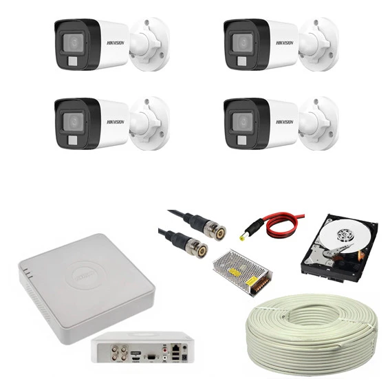 Hikvision 4 Kamerali Gece Renkli 4 Kanal 500GB HDD ürün görseli 1