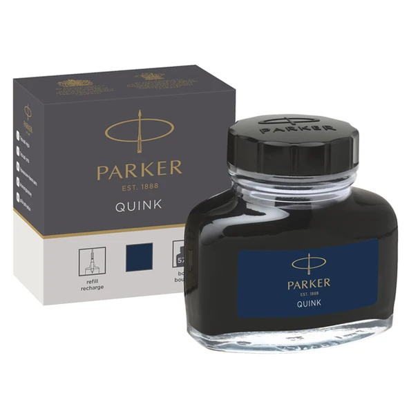 Parker Dolma Kalem Mürekkebi Quink 57 ML Mavi-Siyah 1950378 ürün görseli 1