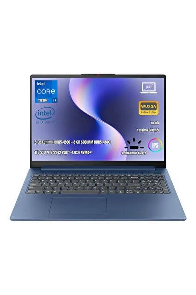(Kutusu Açılmış Ürün) LENOVO IdeaPad 3 Intel Core i3-1215U 8GB 512GB SSD 15.6" FHD FreeDOS Dizüstü Bilgisayar 82RK0181TX ürün görseli 1