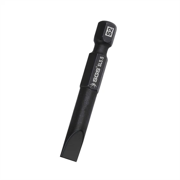 SGS3849 DÜZ UÇLU BİTS S2 SL5,5*25mm Black-Pro Series - 10 Adet ürün görseli 1