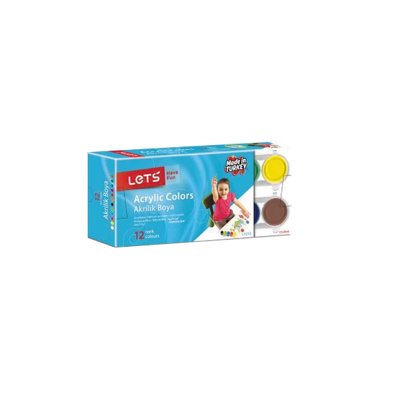 Lets Akrilik Boya 25 ML 12 Renk L-5212 ürün görseli 1