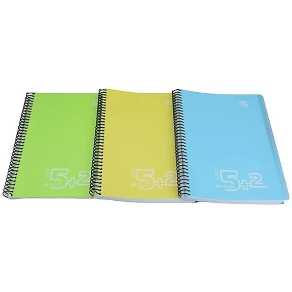 Gıpta Bx Notes Spiralli Seperatörlü Plastik Kapak Defter A4 180 YP 5+2 5036 ürün görseli 1