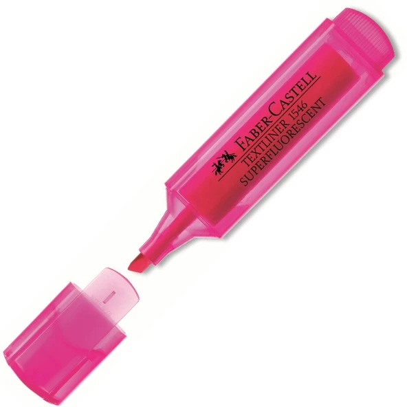 Faber-Castell Fosforlu Kalem Şeffaf Gövde Pembe 1546 5030154628000 ürün görseli 1