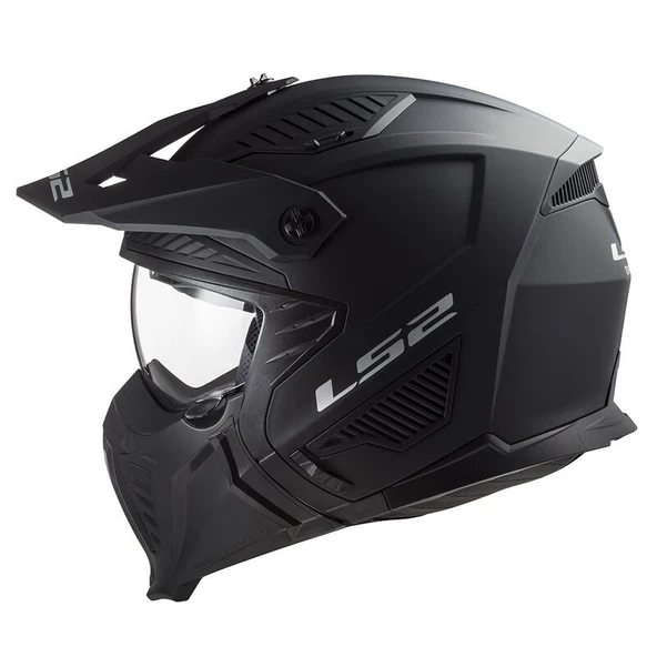 KAPALI KASK LS2 DRIFTER MAT SİYAH ORJİNAL 2XL - Resim 2