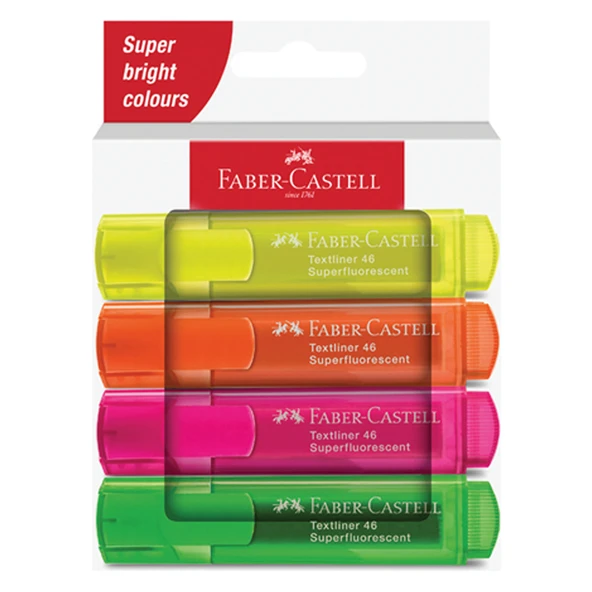 Faber-Castell Fosforlu Kalem 46 Şeffaf 4x 2024 ürün görseli 1