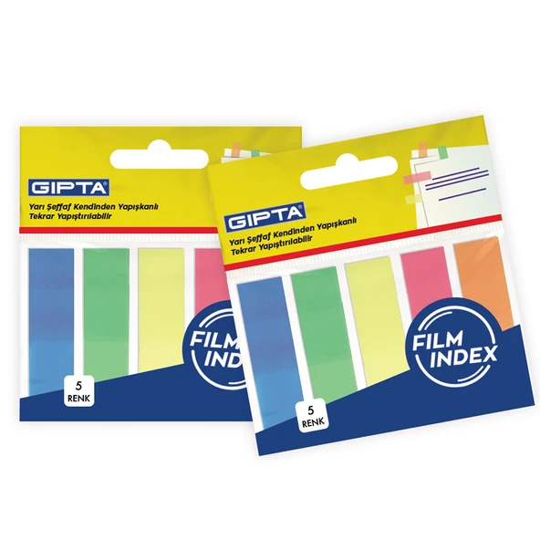Gıpta Yapışkan Not-Film Ayraç 5x12x45mm 25 Yp Neon 5 Renk ürün görseli 1