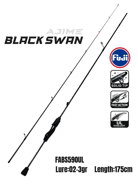 FUJİN AJİME BLACK SWAN 175CM 02-3GR AJİ LRF KAMIŞI ürün görseli 1
