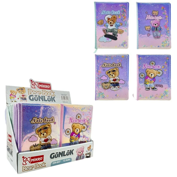 Mikro Günlük Defter Bear Book Gn-647 - Resim 2