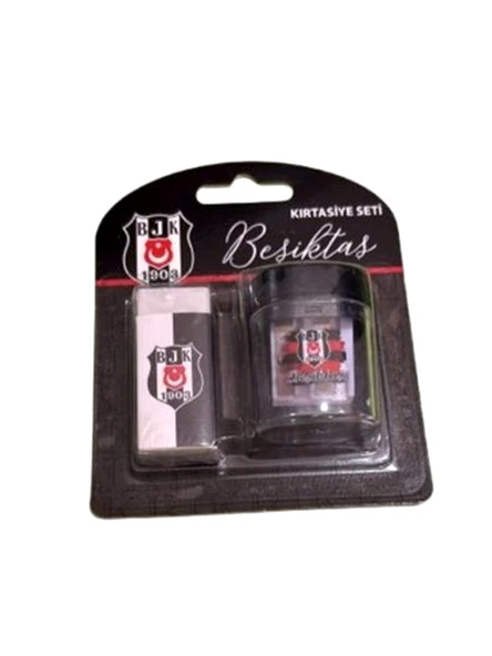 Tmn Beşiktaş Kırtasiye Seti Kalemtraş+Silgi Lisanslı ürün görseli 1
