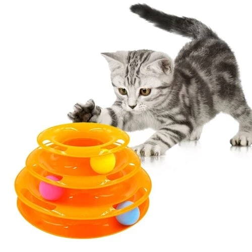3 Katlı Kedi Oyuncağı Turntable Cat Toy ürün görseli 1
