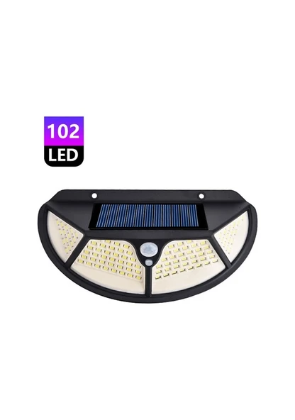 Fonksiyonel Sensörlü 102 Ledli Solar Bahçe Lambası - Resim 4