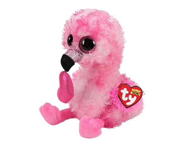 Ty Beanie Boos Kalpli Flamingo Peluş Dainty 15 cm ürün görseli 1