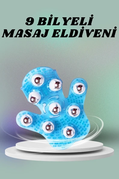 9 Bilyeli El Şeklinde Omuz Bacak Masaj Aleti Masaj Eldiveni Giyilebilir Plastik Vücut Sıkılaştırıcı ürün görseli 1