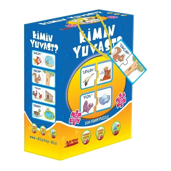 8513 DıyToy 2 Lİ KİMİN YUVASI KUTULU ürün görseli 1