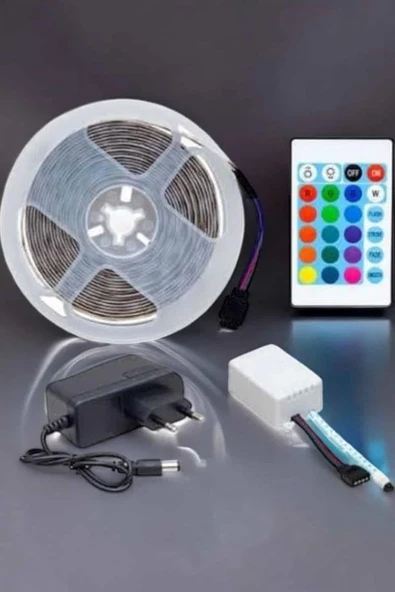 Led Işık 5 Metre Şerit Led RGB Işıklı - Resim 5