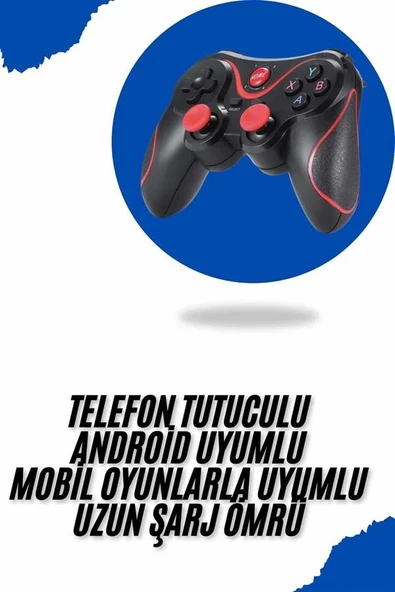 Joystik Gamepad Bluetooth Telefon Tutucu Oyun Kolu Telefon Android Uyumlu ürün görseli 1