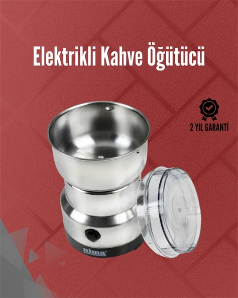 Paslanmaz Çelik Elektrikli Kahve Değirmeni | Sessiz, Hızlı, Çok Amaçlı Öğütücü (200W) ürün görseli 1