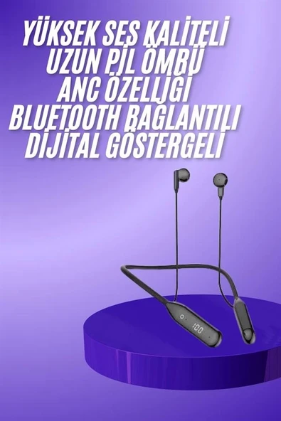 Boyun Bantlı Kablolu Yüksek Ses Kaliteli Bluetooth Kulaklık Uzun Pil Ömrü ürün görseli 1