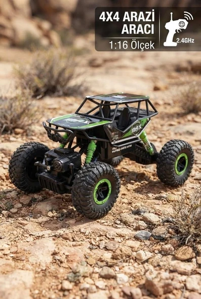 Racing Crew MAX Rock Crawler 1:16 Ölçek 4WD Uzaktan Kumandalı Arazi Aracı 2.4 GHz Oyuncak Araba ürün görseli 1