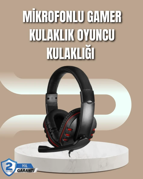 Mikrofonlu Oyun Kulaklığı – Mavi Işıklı, Uzun Süre Konforlu Kullanım ürün görseli 1