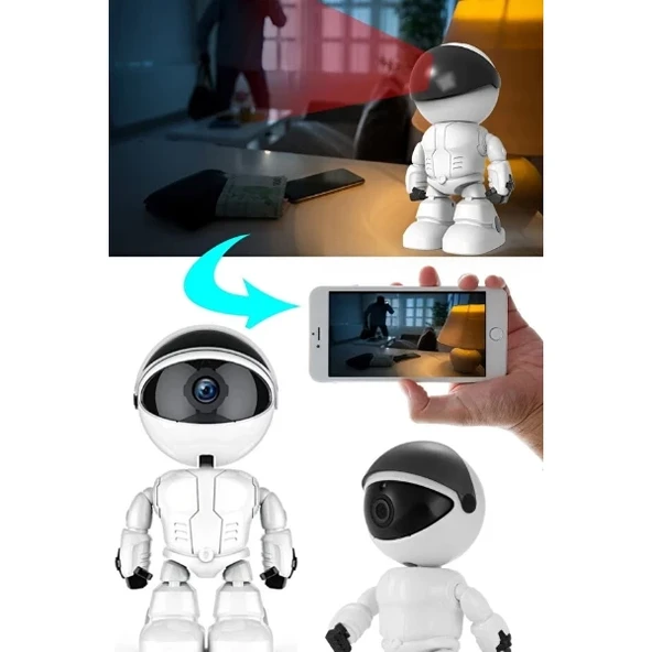 Robot Görünümlü Wi-Fi Bebek Kamerası - Resim 4