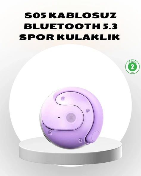 S05 Kablosuz Kulaklık Bluetooth 5.3 IPX4 Su Geçirmez Stereo Ses Otomatik Bağlantı ürün görseli 1