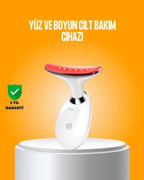 3 Modlu Boyun ve Yüz Bakım Cihazı – EMS, Temizleme, Sıcak Masaj ve Renkli Işık Terapi Özellikli ürün görseli 1