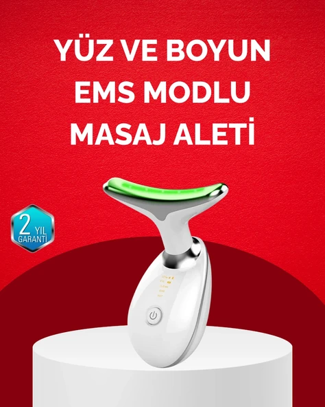 USB Şarjlı LED Işık Terapili Yüz Boyun Bakım Cihazı ürün görseli 1
