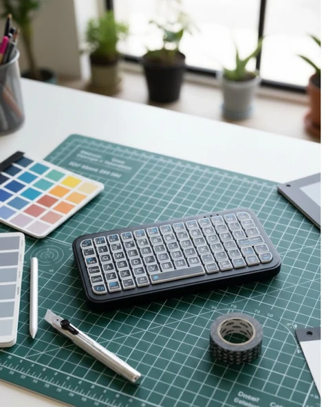 Şarjlı Kablosuz Mini RGB Klavye Uzun Pil Ömürlü ürün görseli 1
