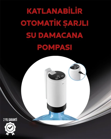 Otomatik Şarjlı Damacana Pompası Ev Ofis Kamp Kullanım ürün görseli 1