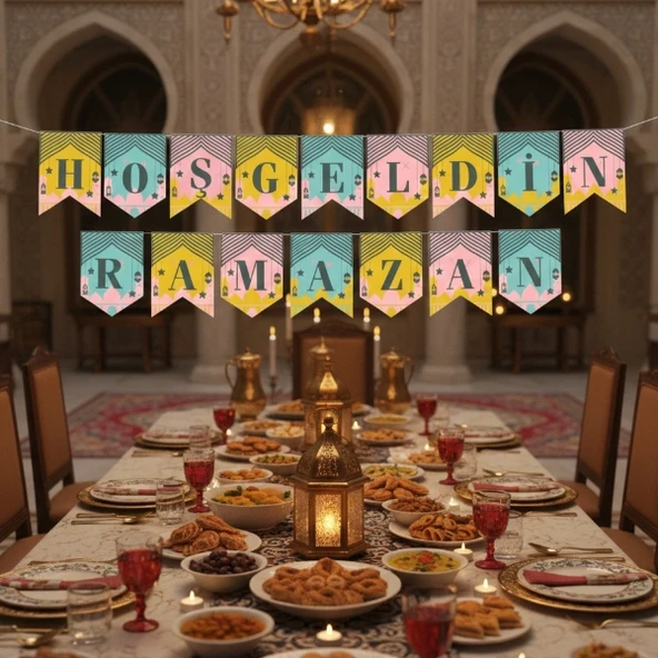 Ramazan Renkli Banner Süs - Hoşgeldin Ramazan ürün görseli 1