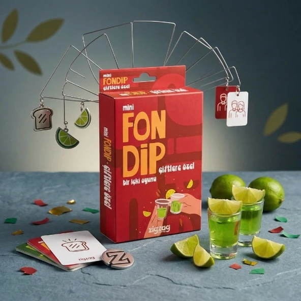 Mini Fondip Çiftlere Özel Eğlenceli Kart Oyunu ürün görseli 1