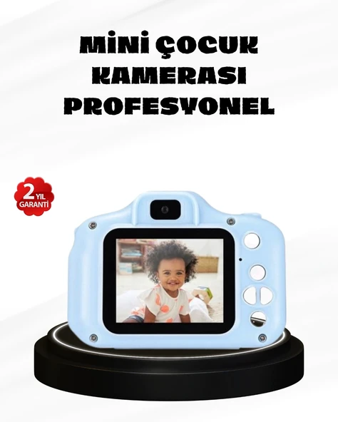 Çocuklar İçin Mini Dijital Kamera – 1080p HD, 2.0 İnç Ekran, Komik Filtreli ve Şarjlı ürün görseli 1