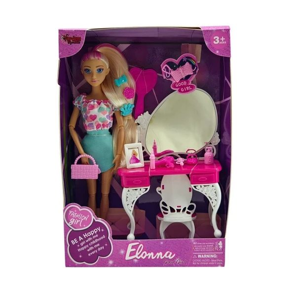 WG66906 -Vardem Kutulu  Güzellik Masalı Bebek Set 11,5 inç ürün görseli 1